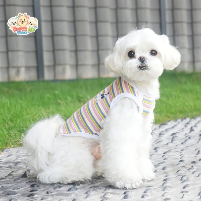 JA2416 118-126 (6) Striped Dog Shirt