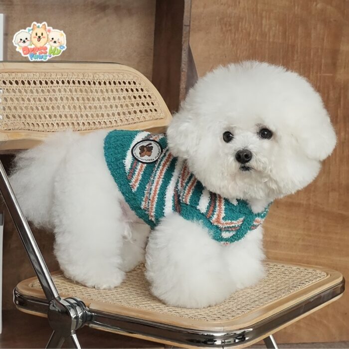 JA2428 227-235 (2) Striped Hooded Dog Sweater