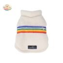 Rainbow Stripe Fleece Dog Jacket