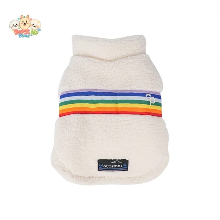 JA2435 287-293 (3) Rainbow Stripe Fleece Dog Jacket