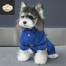 JA2445 376-385 Four-Legged Cotton Dog Jacket with Scarf