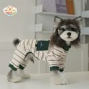JA2446 386-396 (10) Striped Four-Legged Dog Jacket gestreifte vierbeinige hundejacke mit tasche