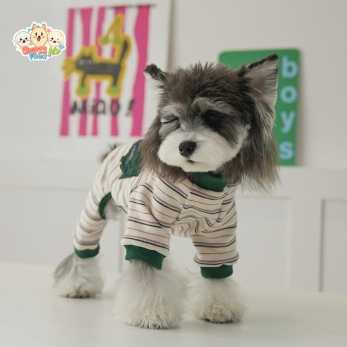 JA2446 386-396 (11) Striped Four-Legged Dog Jacket
