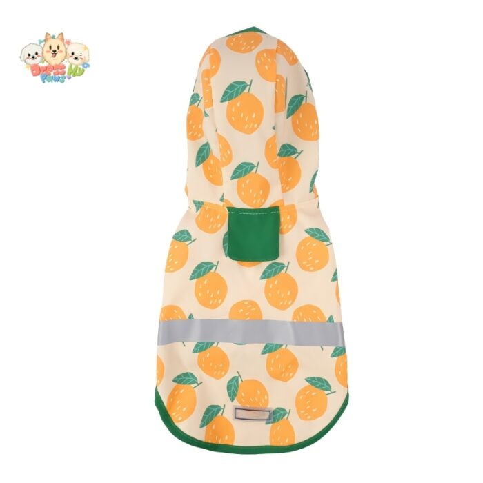 JA2572 60-66 (3) Fruit Print Dog Raincoat