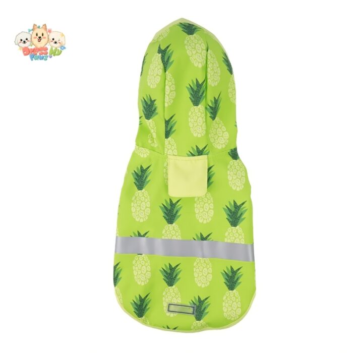 JA2572 60-66 (4) Fruit Print Dog Raincoat