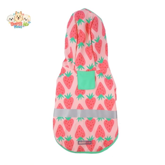 JA2572 60-66 Fruit Print Dog Raincoat
