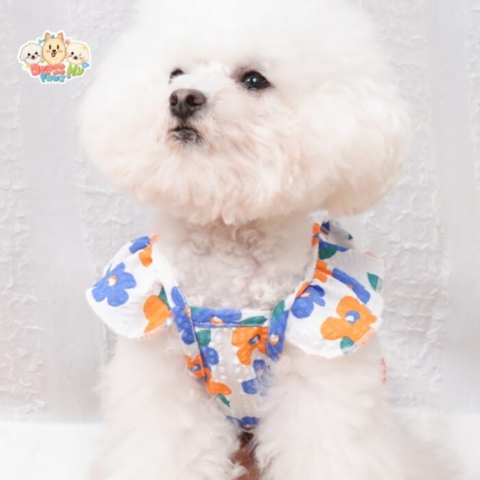JA2575 81-88 (6) Floral Ruffle Pet Romper