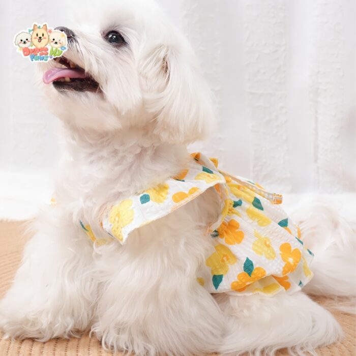 JA2575 81-88 (7) Floral Ruffle Pet Romper