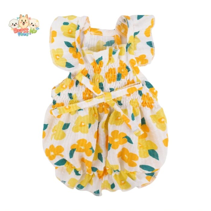 JA2575 81-88 Floral Ruffle Pet Romper