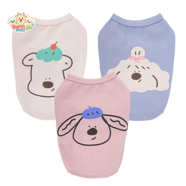 ja2567 154-161 (2) Atmungsaktives Hundeshirt mit Hundegesicht-Print
