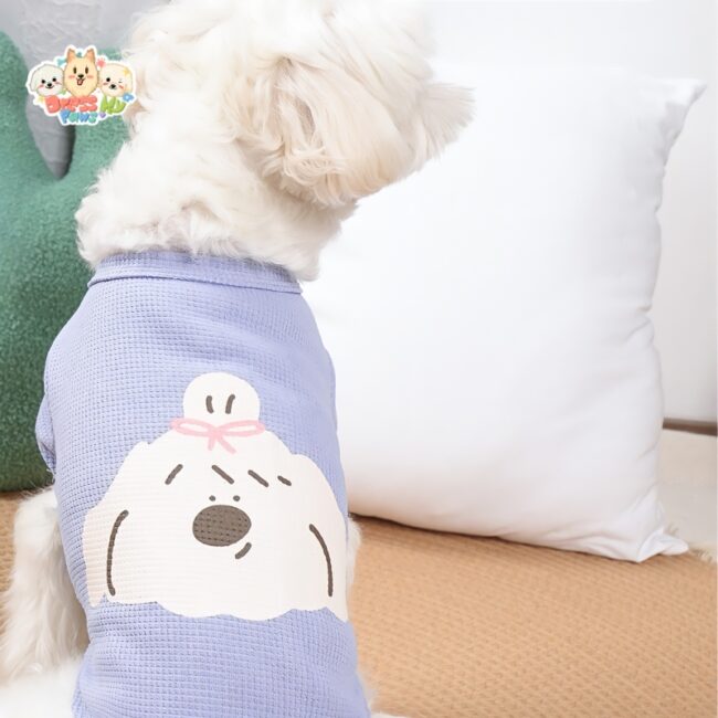 ja2567 154-161 (6) Atmungsaktives Hundeshirt mit Hundegesicht-Print