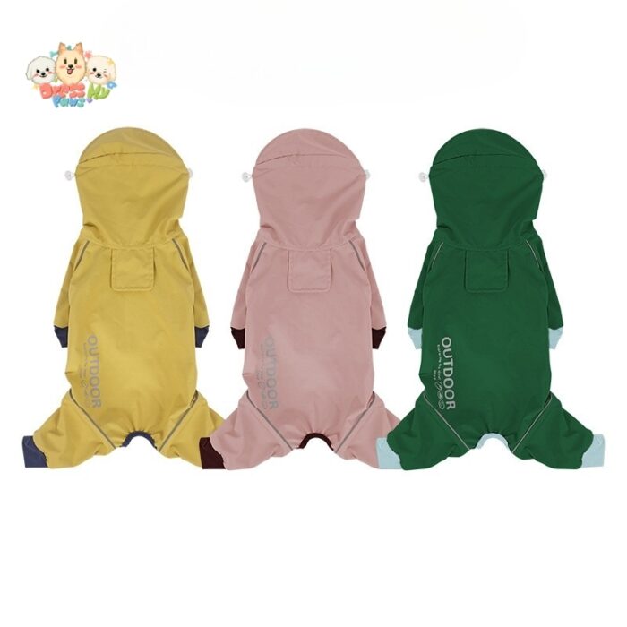 MA2510 10-18 (7) Color-Block Waterproof Dog Parka with Full-Leg Coverage