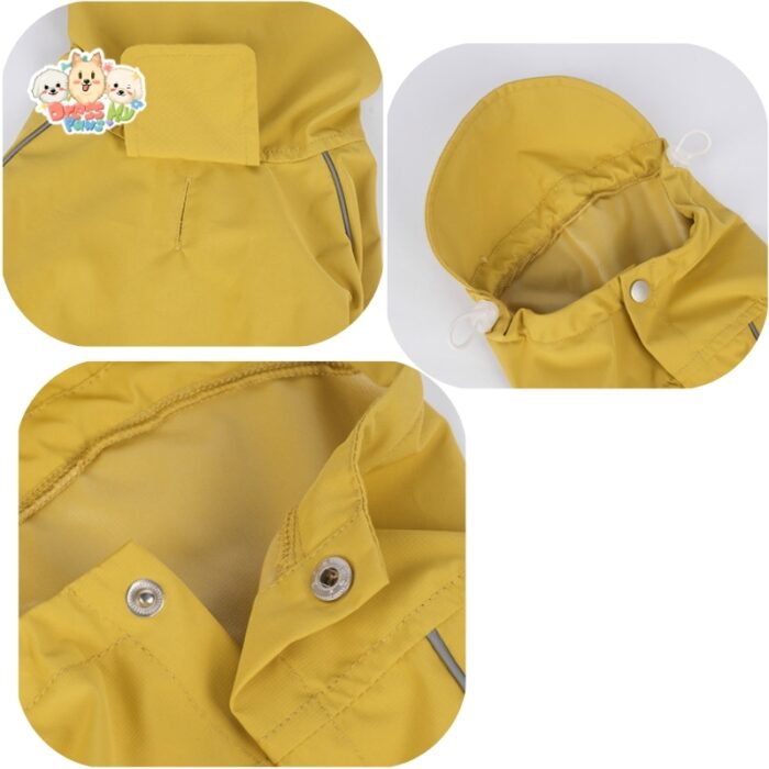 MA2510 10-18 Color-Block Waterproof Dog Parka with Full-Leg Coverage