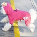 MA2512 27-36 (4) Full-Body Waterproof Dog Raincoat with Reflective Strips & Hood