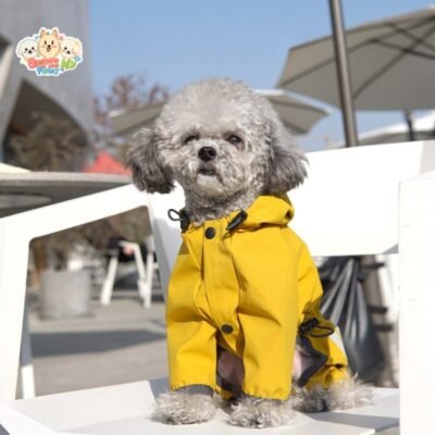 Full-body waterproof dog raincoat