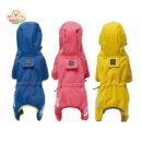 MA2512 27-36 (6) Full-Body Waterproof Dog Raincoat with Reflective Strips & Hood