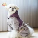 MA2513 37-46 (4) Color Block Four-Leg Dog Raincoat