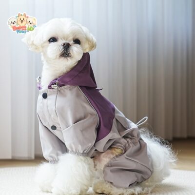 Color Block Four-Leg Dog Raincoat
