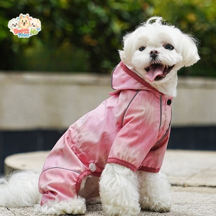 MA2514 1-11 (9) Full-Coverage Waterproof Dog Raincoat with Legs – Windproof & Lightweight