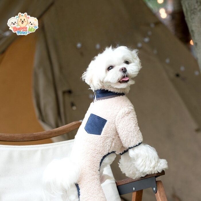 MA2515 12-21 (4) Warm & Soft Fleece Dog Jumpsuit – Full-Leg Coverage for Winter Comfort
