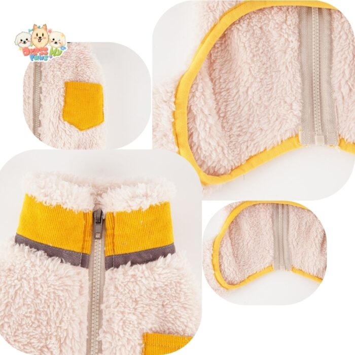 MA2515 12-21 (6) Warm & Soft Fleece Dog Jumpsuit – Full-Leg Coverage for Winter Comfort
