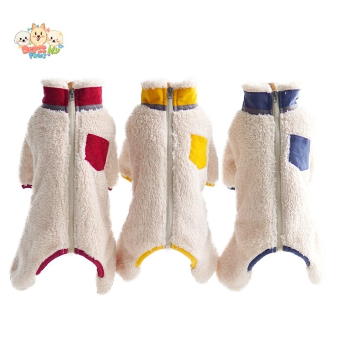 MA2515 12-21 (9) Warm & Soft Fleece Dog Jumpsuit – Full-Leg Coverage for Winter Comfort