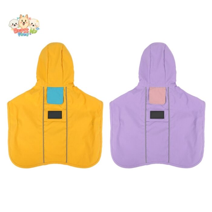 MA2518 41-48 (3) Waterproof Dog Raincoat with Reflective Strips & Adjustable Fit