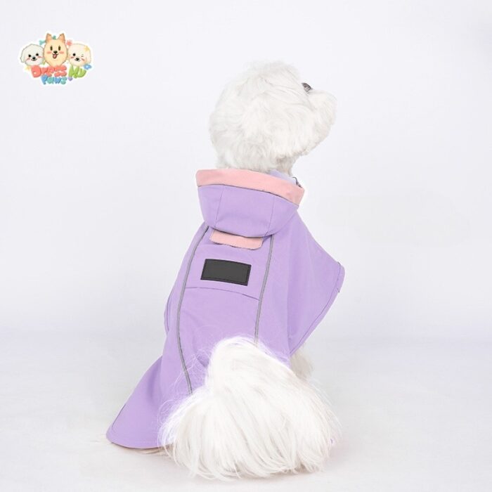 MA2518 41-48 (5) Waterproof Dog Raincoat with Reflective Strips & Adjustable Fit