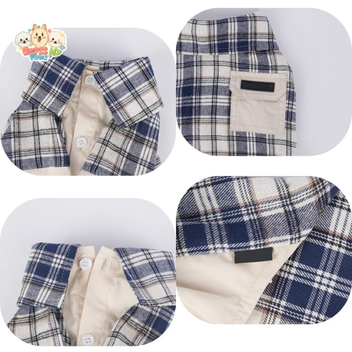 MA2519 49-54 (6) Two-Leg Plaid Dog Shirt – Soft & Stylish