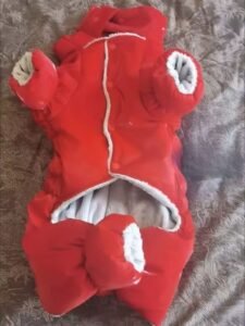 Four-Legged Cotton Dog Jacket with Scarf