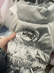 Four-Legged Cotton Dog Jacket with Scarf