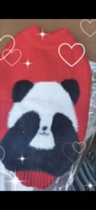 Panda Knit Pet Sweater