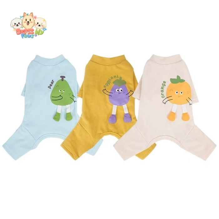 JU2507 47-53 (6) Fruity Friends Dog Pajamas