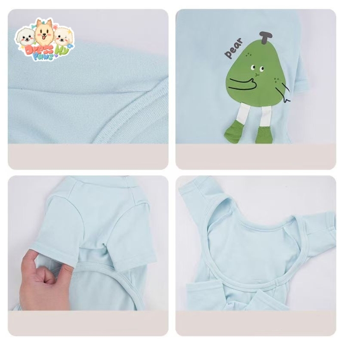 JU2507 47-53 (7) Fruity Friends Dog Pajamas